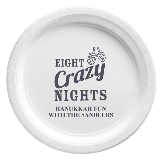 Eight Crazy Nights Paper Plates
